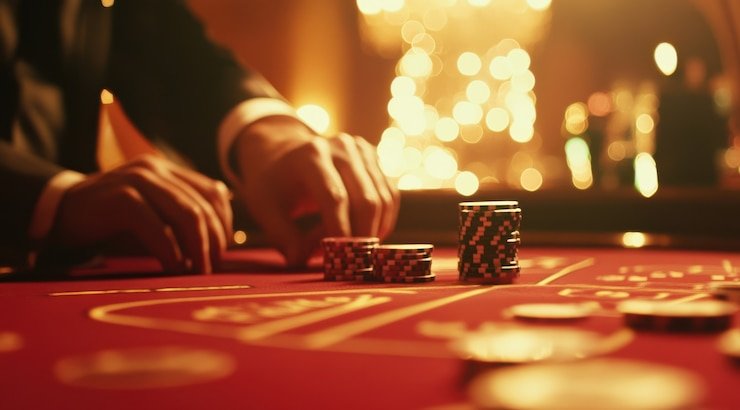 Live dealer conducting Mega Sevens round